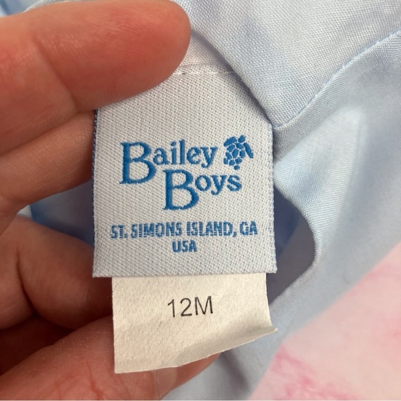 NWT Bailey Boys Float Dress light blue with white embroidery size 12 months - Picture 6 of 12